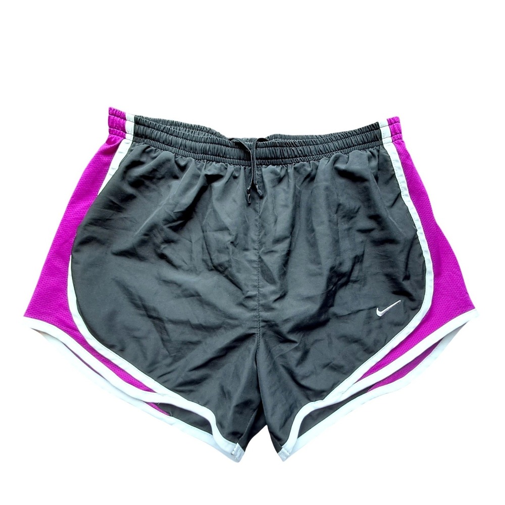 Nike Dri-FIT Tempo Running Shorts‎ Womens Small Black Purple Mesh